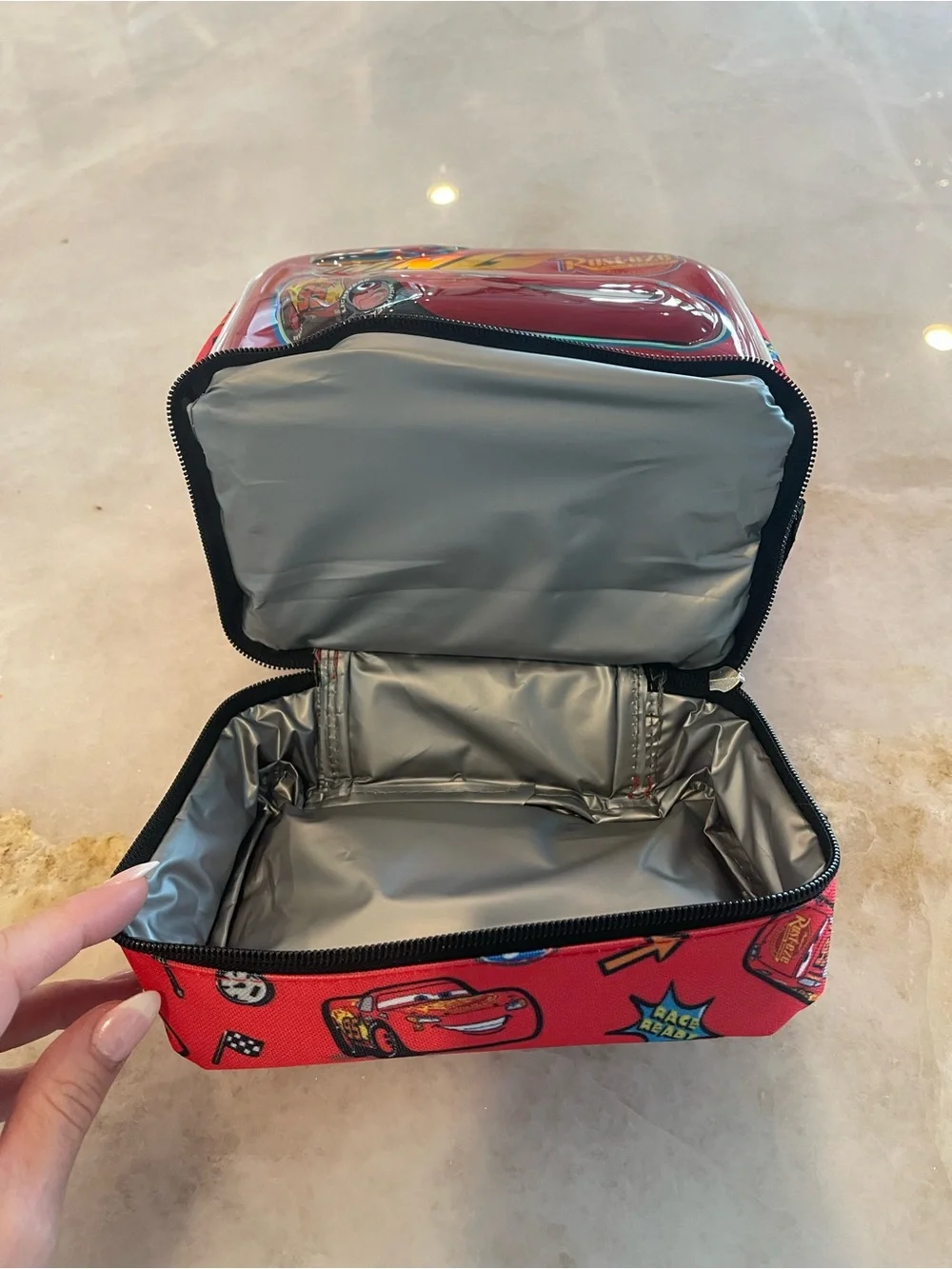 Cars Lightning McQueen Red Kids Lunch Bag NWOT